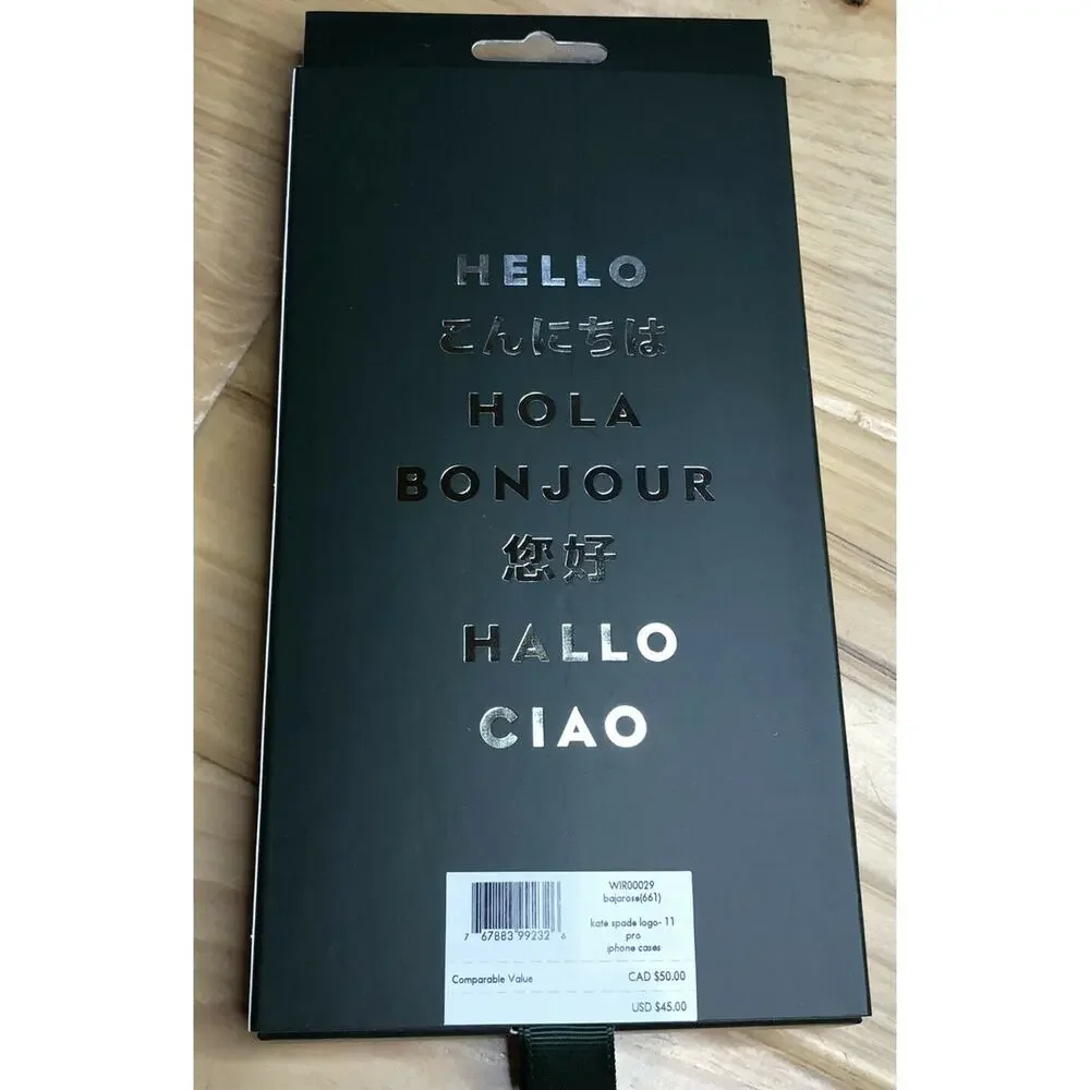 Kate Spade Baja Rose Iridescent iPhone 11 PRO Case Kate Spade Logo